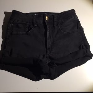 Black denim American Eagle shorts